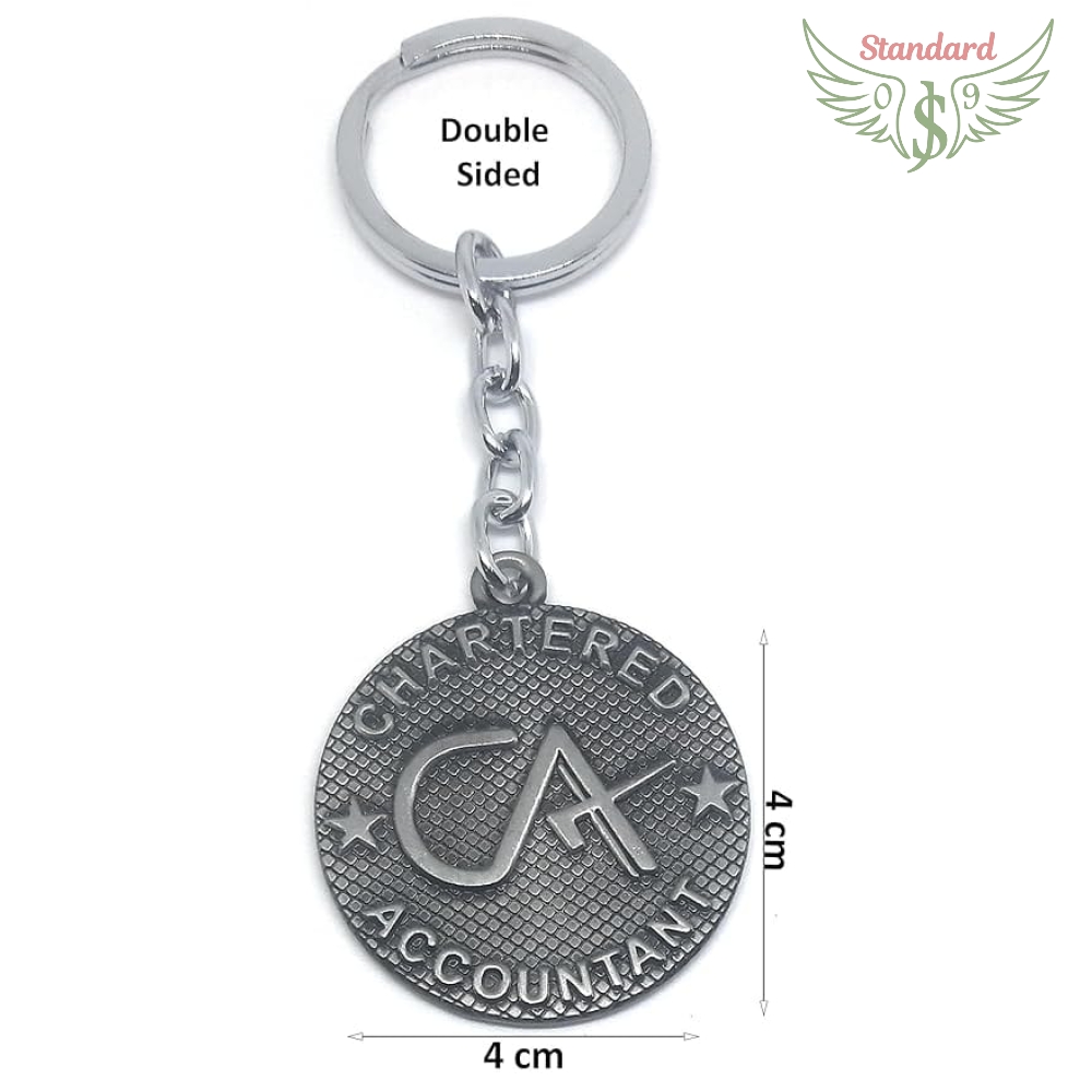 Grey Chartered Accountant Key Chain