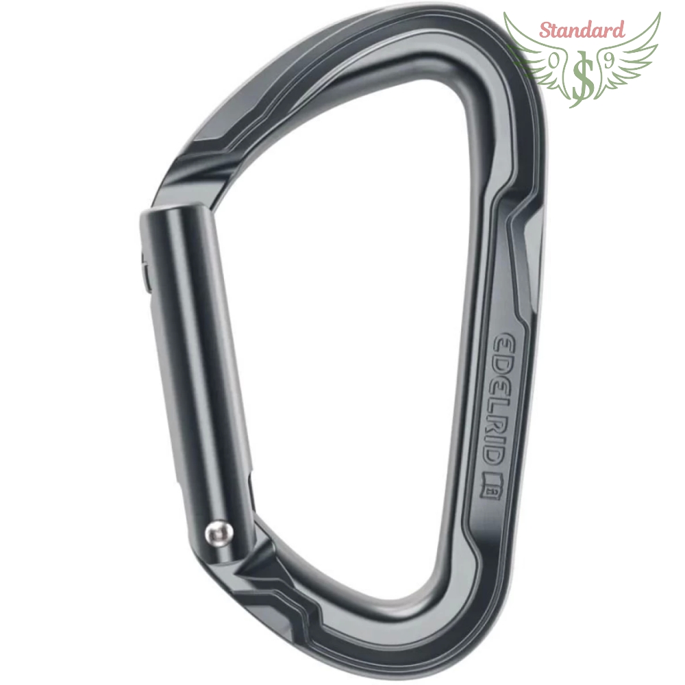 EDELRID Pure Straight Locking Carabiner  (Grey)