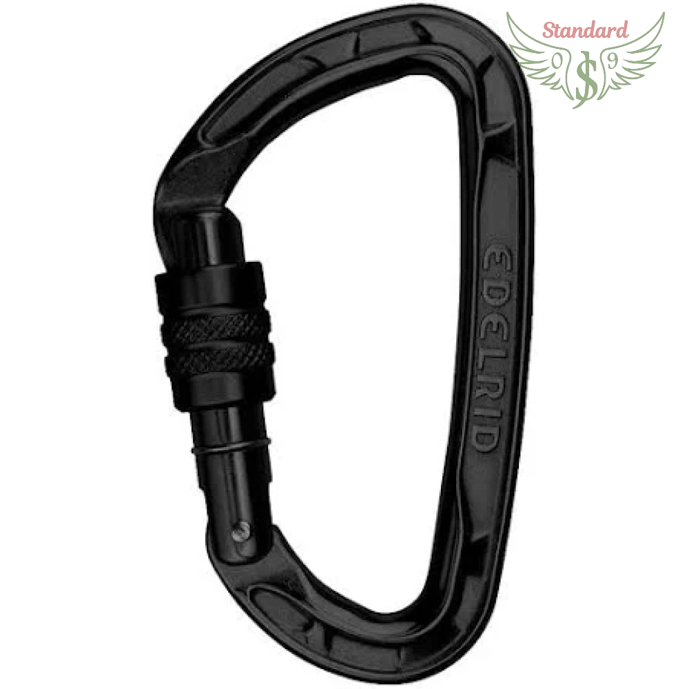 EDELRID Pure Screw Locking Carabiner  (Black)
