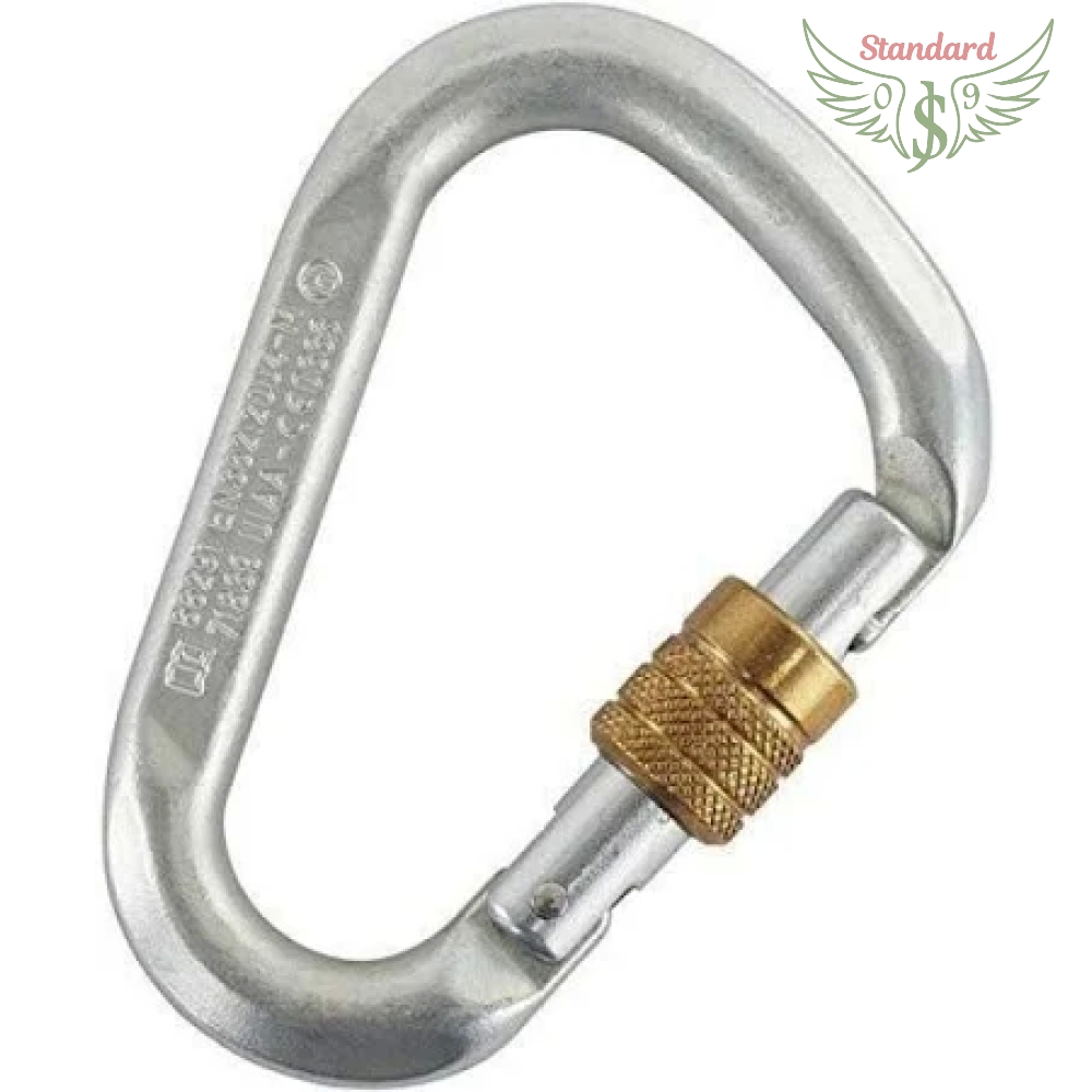 EDELRID Steel Screw Carabiner Locking Carabiner  (Silver)