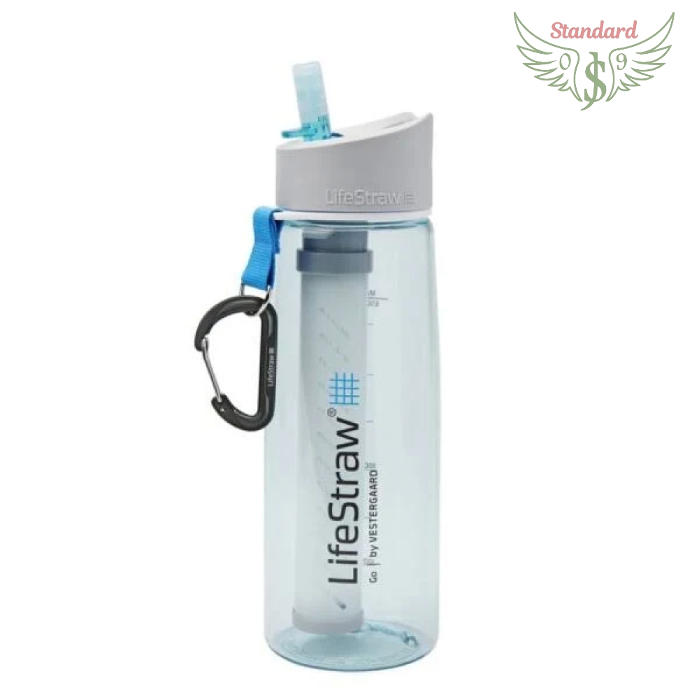 LifeStraw Go Water Filter Bottle with 2-Stage Integrated Filter Straw for Hiking, Backpacking, and Travel