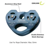 Edelrid Rail Double Zipline Pulley 25 KN Light Weight Suitable for Steel Wire and Static Rope - 275 G (CE 0333) - Image 3