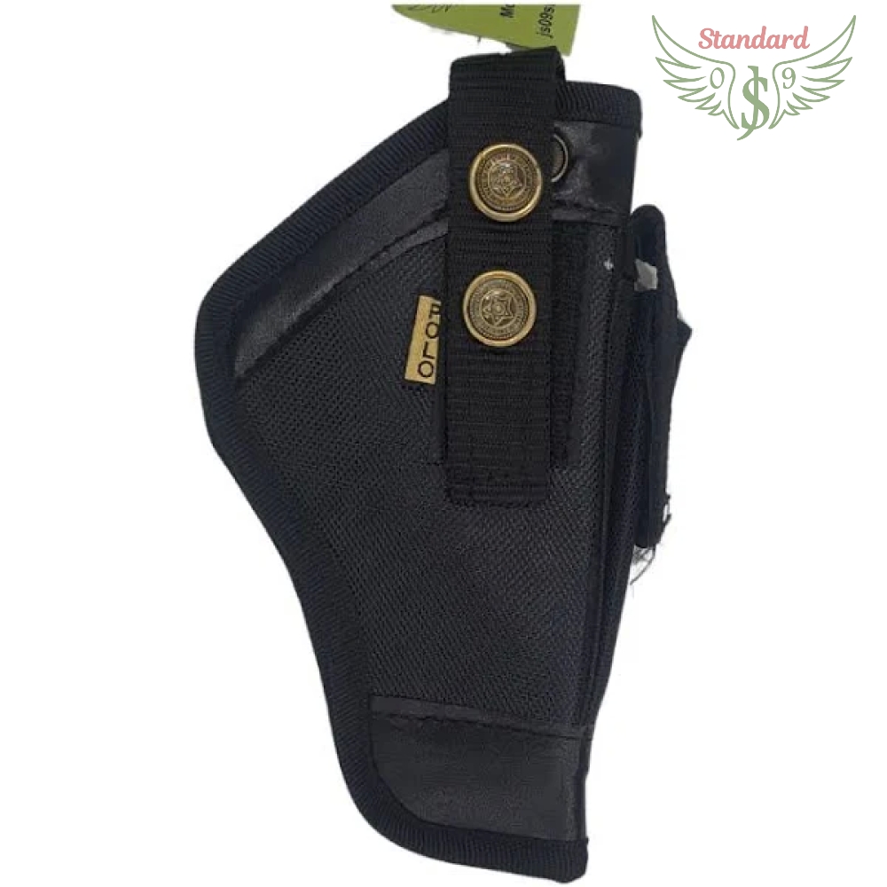 9 mm Revolver Pistol Racquet Carry Case Holster/ Pistol/Gun Cover Free Size (Black)