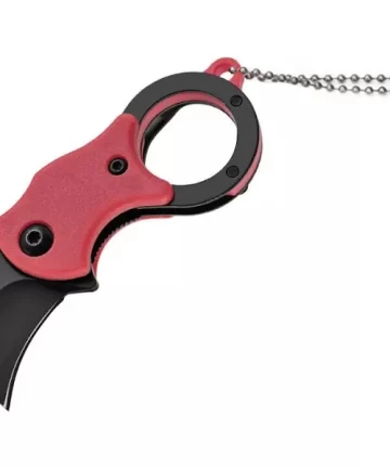 Red Mini Pocket Knife Neck Knife Cute Box Cutter - 3.3 Inch EDC Small Folding Knife Necklace, Stocking Stuffers Gifts for Men and Women (Red)