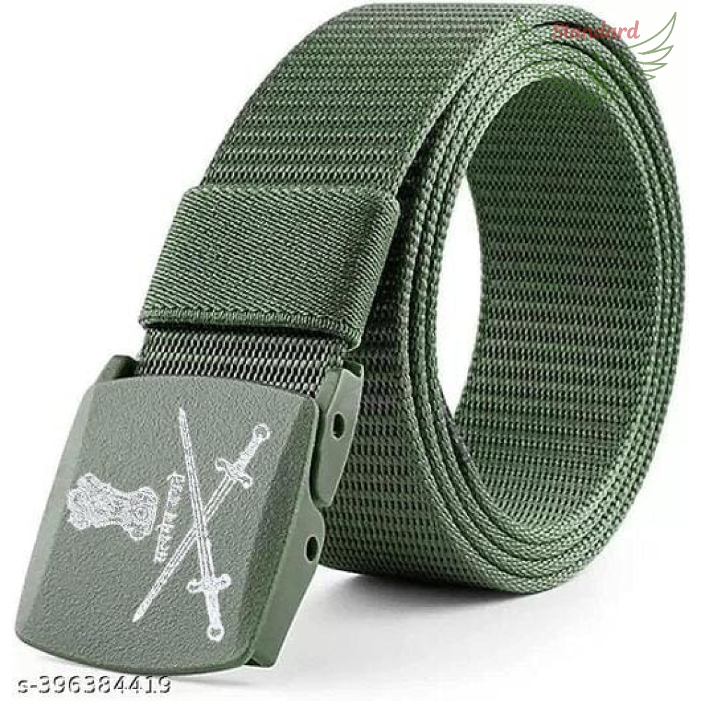 Indian Army New Pattern Belt, Nylon Woven Belt, Hole Free Metal-buckle