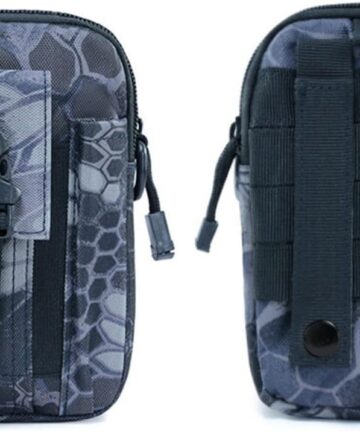 Multi-Purpose Tactical Bag Molle Pouch Oxford Cloth Outdoor Waist Belt Bag Python, Black