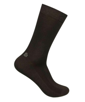 Bonjour Men's Cotton Odour Free Brown Plain Socks- Pack Of 1, Regular